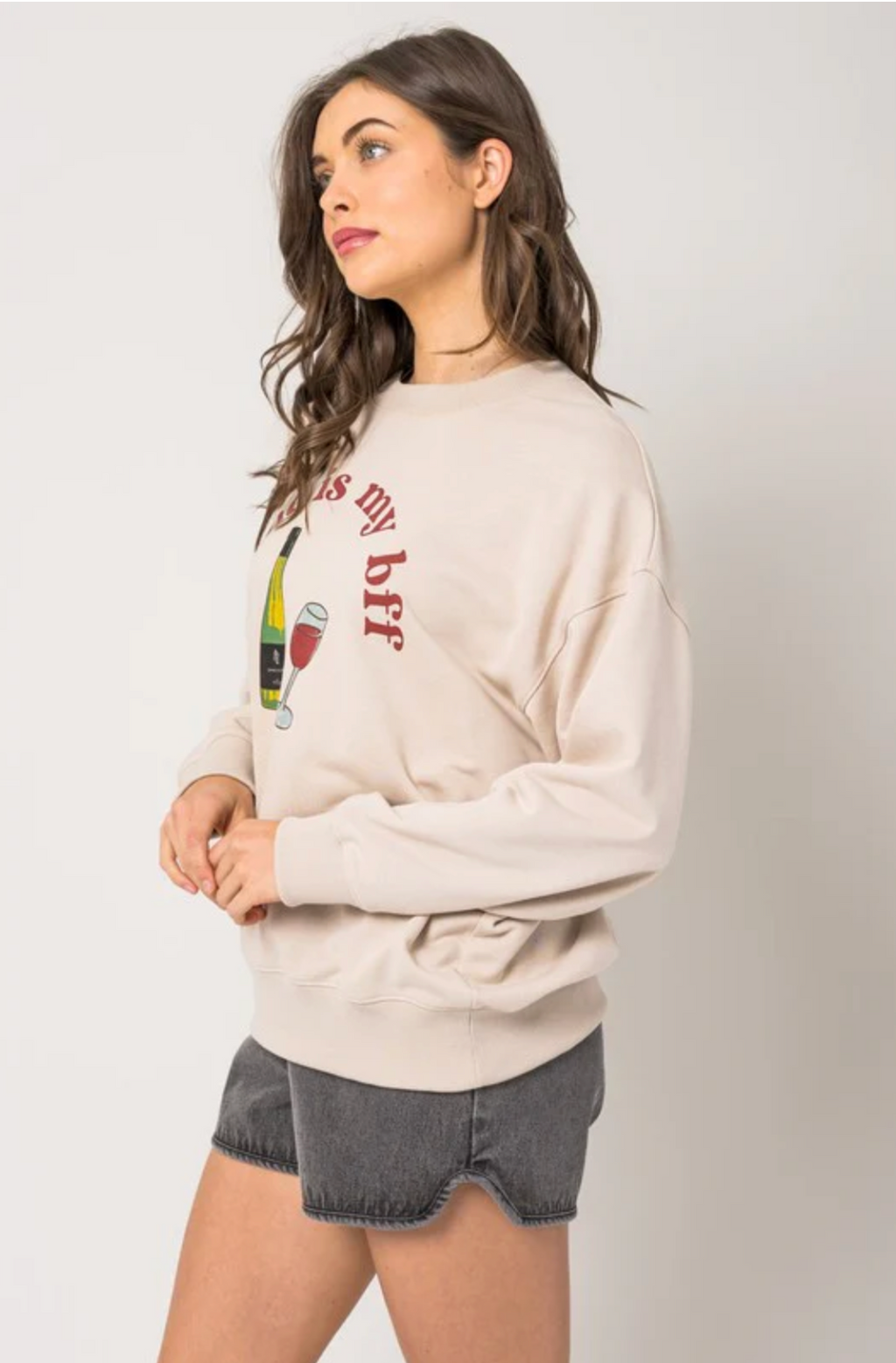 WINE IS MY BFF sweateshirt