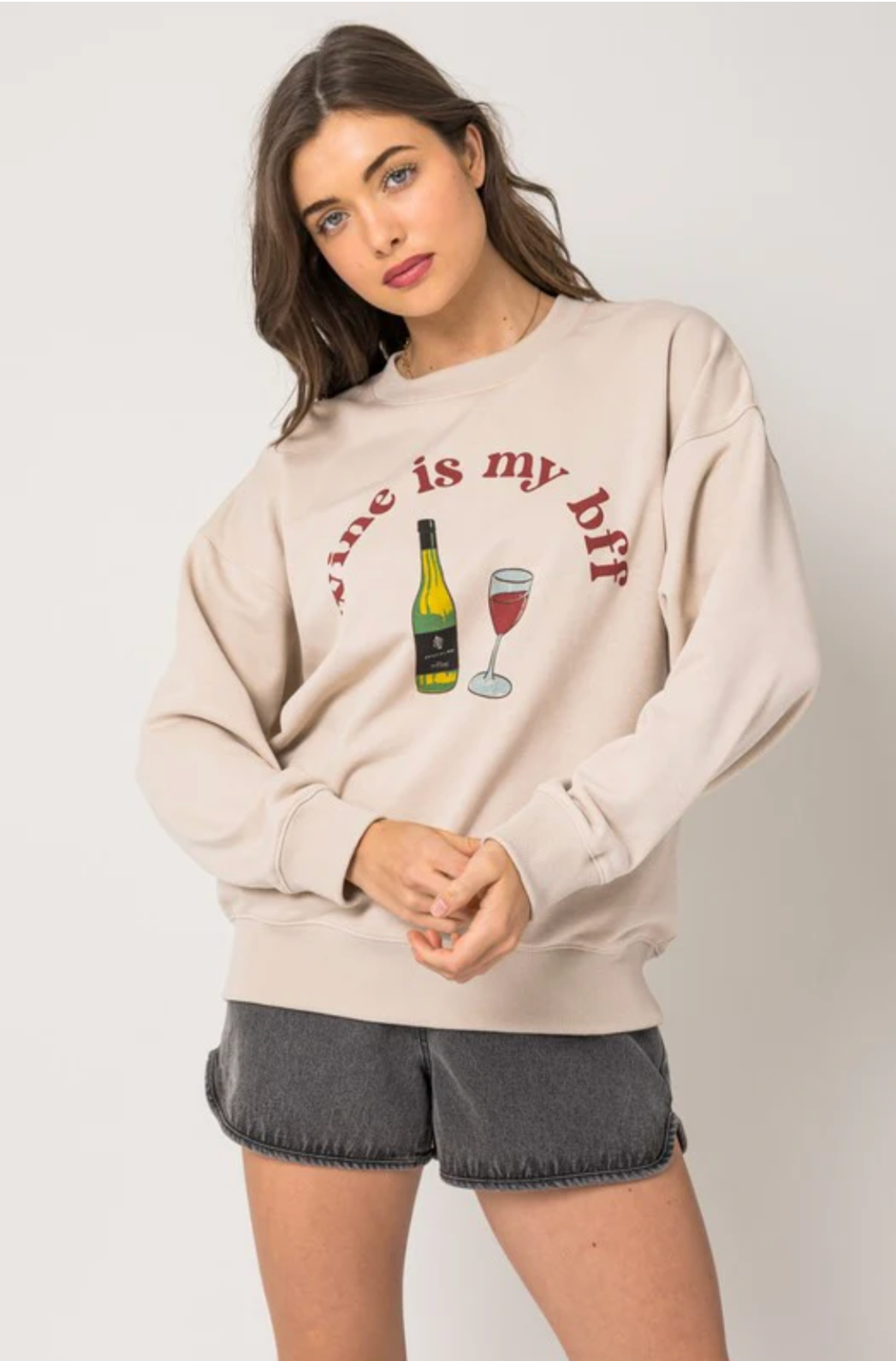 WINE IS MY BFF sweateshirt